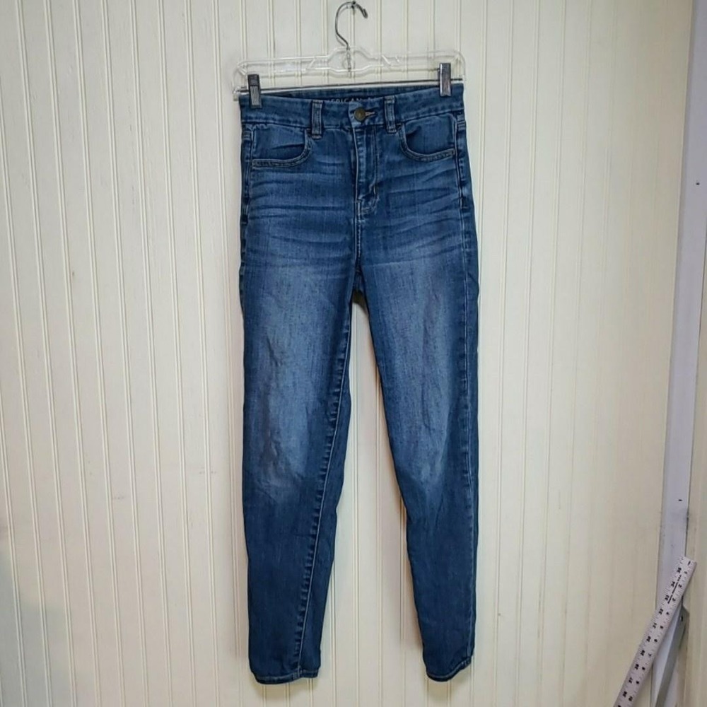 American Eagle Outfitters Jeans Womens 2 Blue Medium Wash Curvy Hi-Rise Jegging